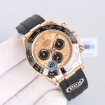 Better Factory ROLEX Daytona Black Bezel Replica 4130 Movement 904L Steel 40*12.2MM Gold Case Watch